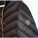 MICHAEL KORS Black Packable Chevron Quilted Down Winter Jacket | 2X Photo 6