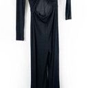 Misha Collection Gyda Black Slinky Jersey Jumpsuit Cutouts Flare Leg Medium NWT Photo 1