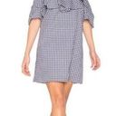 Amanda Uprichard  Marise Navy Gingham Ruffle Dress P XS Photo 0