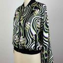 Disney NWT  Jack Skellington Black Patterned Zip Up Bomber Jacket Size M Photo 1