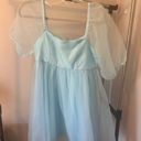 TCEC Light Blue Puff Sleeve Dress Photo 0