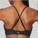 Alo Yoga  Faux Leather Airbrush Splendor Sports Bra size Small Photo 1