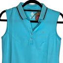 Polo Mofiz Women Collared  Tank Top, Tennis, Golf Shirt Sleeveless Blue XS NWT Photo 3