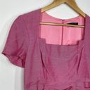 David Meister  Pink Short Sleeve Square Neck Sheath Dress Women's Size 6 Photo 5