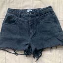 Simple Society Distressed Black Jean Shorts  Photo 0