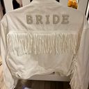 Bride denim White Jean Jacket Size XL Photo 1