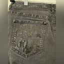 Chico's NWOT CHICO’s Platinum Denim Sequin Black Straight Leg Jeans - 12‎ Photo 8