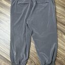 Elizabeth and James  Size 4 Pant Gray Cropped Jogger Satin Shiny Mid Rise Tapered Photo 2