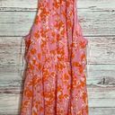 Sienna Sky Dress Orange Pink Floral Print Knee Length Photo 6