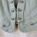 Max Rave  Small Cropped Military Style Jacket W/Big Buttons and Long Sleeve Photo 2