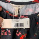 Rebecca Taylor  black floral Marguerite jersey off shoulder dress size small Photo 5