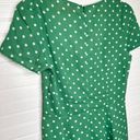 re:named  Green & White Polka Dot Mini Dress Size S Short Sleeve Summer Photo 4