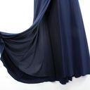 XScape  Jersey Popover Off the Shoulder Cutout Gown Navy 8 Photo 3