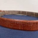 Talbots Vintage  Large Womens Belt Alligator Tan Brown Gold USA Made READ Photo 7