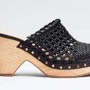 Veronica Beard Hardie Black Clogs Size 6 Perforated Leather Slip On Heeled Boho Photo 0