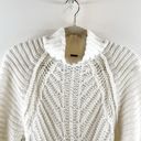 Free People  Sweetheart 100% Cotton Long Sleeve Mock Neck Knit Sweater White XS Photo 6