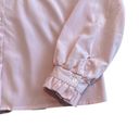 Oscar de la Renta  Knit Vintage Pink Button-Down Blouse Shirt Size 12 Women's Photo 2