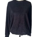 COS  Oversized Black Velvet Sweatshirt - M Photo 0