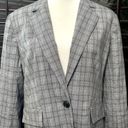 Nordstrom  Women's Gray Plaid Single Button Blazer M NWOT Photo 1