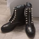 3.1 Phillip Lim  black hayett lug sole zipper boot with pearls size 39 Photo 2