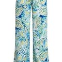 Ralph Lauren  Paisley Print Palazzo Wide Leg Pants in Blue Size Medium Photo 0