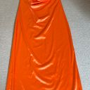 Peppermayo Strapless Orange Silk Dress Photo 1