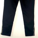 White House | Black Market  Mid Rise Black Jeans Skimmer Zip Ankle Rhinestone Sz 8 Photo 6