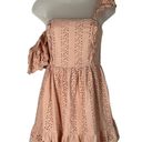 Tularosa Pastel Pink Eyelet Lace Asymmetrical One Shoulder Mini Dress Small S Photo 0