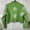 Daisy Cropped  Floral Oversized Cardigan One Size Photo 3