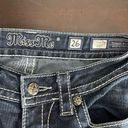 Miss Me  JP5445B3 Boot Cut Jeans Low Rise Cross Gem Pockets Dark Wash Size 26 Photo 7