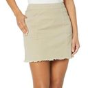 Tahari Slim-Sation Mini Skirt Khaki Slimming Frayed Edge Flattering Plus 16 NEW Photo 0