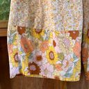 American Eagle  Women's Yellow Floral Wide Leg Pull On Pants Size XL Photo 9