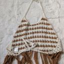 American Vintage Vintage Contempo Casuals Crochet Halter Top Small Photo 2