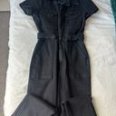 Good American Black Denim Jumpsuit Photo 1