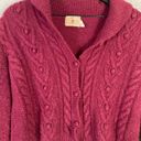 Vintage J. Crew Unisex Burgundy Shetland Wool Cardigan Sweater Size M Red Size M Photo 7