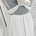 ZARA Flowy Textured Maxi Slip Dress Ivory White Medium Monochrome Stripe Photo 8