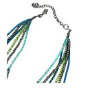 Vintage Blue  and Green Multi Strand Necklace, Teal Bead Six Strand Necklace Photo 5