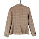 Mango MNG by  Pink Plaid Classic One Button Collared Career Blazer Women Sz 4 Photo 1