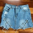 Signature 8  Distressed Mini Skirt Photo 0