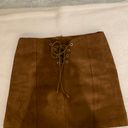 American Rag Tan Suede Skirt Photo 2