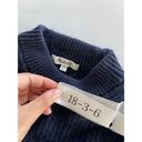 Madewell  Sweater Womens XX-Small Blue Mock Neck Long Sleeve Pullover Cotton Wool Photo 2