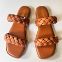 Cushionare Cushionaire Women's Double Braided Cognac Brown  Strap Low Heel  Sandals Sz 8 Photo 10