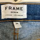 frame denim Le High Skinny Crop Two Tone Denim Panel Jeans Kenya Navy Blue 24 Photo 10