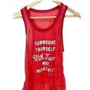 Fifth Sun  Surround Yourself with Tacos Not Negativity Summer Red Tank Top S Photo 0