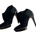 L.A.M.B. Size 10 Slouchy Suede Ankle Booties in Black Photo 6