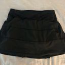 Lululemon  4 Pace Rival Skirt Black, Mini Skorts Has Shorts Underneath Photo 3