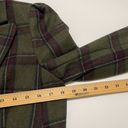 Modcloth  Wool Blend Plaid Cropped Blazer Jacket Sz M Puff Sleeves Army Green Photo 11