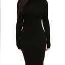 Naked Wardrobe  Bodycon Double Lined Snatching Sexy Designer Black Dress NWT Lg Photo 2