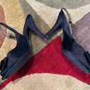 Me Too Jeanette Satin Bow Peep Toe Heels Black Fancy Occassion Shoes Women’s 7 Photo 2