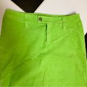 United Colors Of Benetton Vintage Y2K  Neon Lime Green Corduroy Pencil Skirt sz L Photo 6